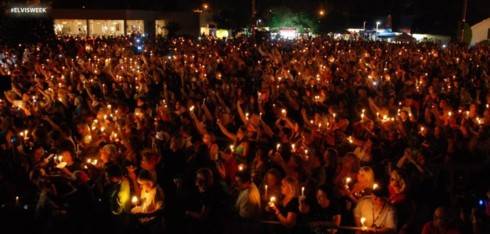 Elvis Presley candlight vigil 2012